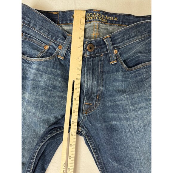 American Eagle Men’s Jeans 29x30 Slim Straight Leg Blue Medium Wash - Picture 6 of 7